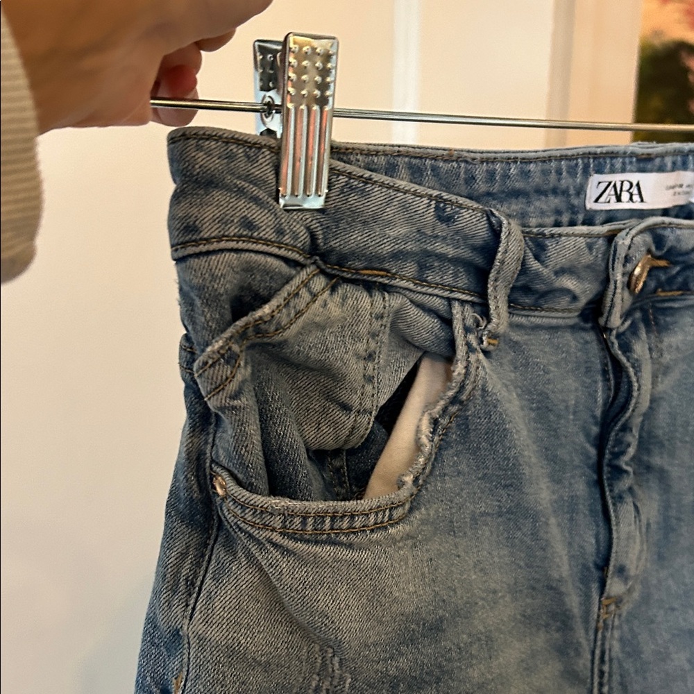 Zara Denim Straight Leg Jeans - Picture 3 of 5